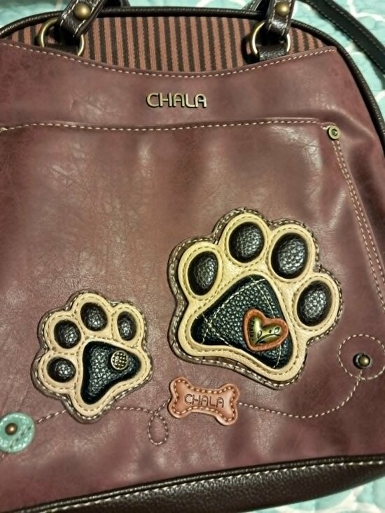 CHALA PAW PRINT CONVERTIBLE BACKPACK PURSE TOTE SO CUTE!